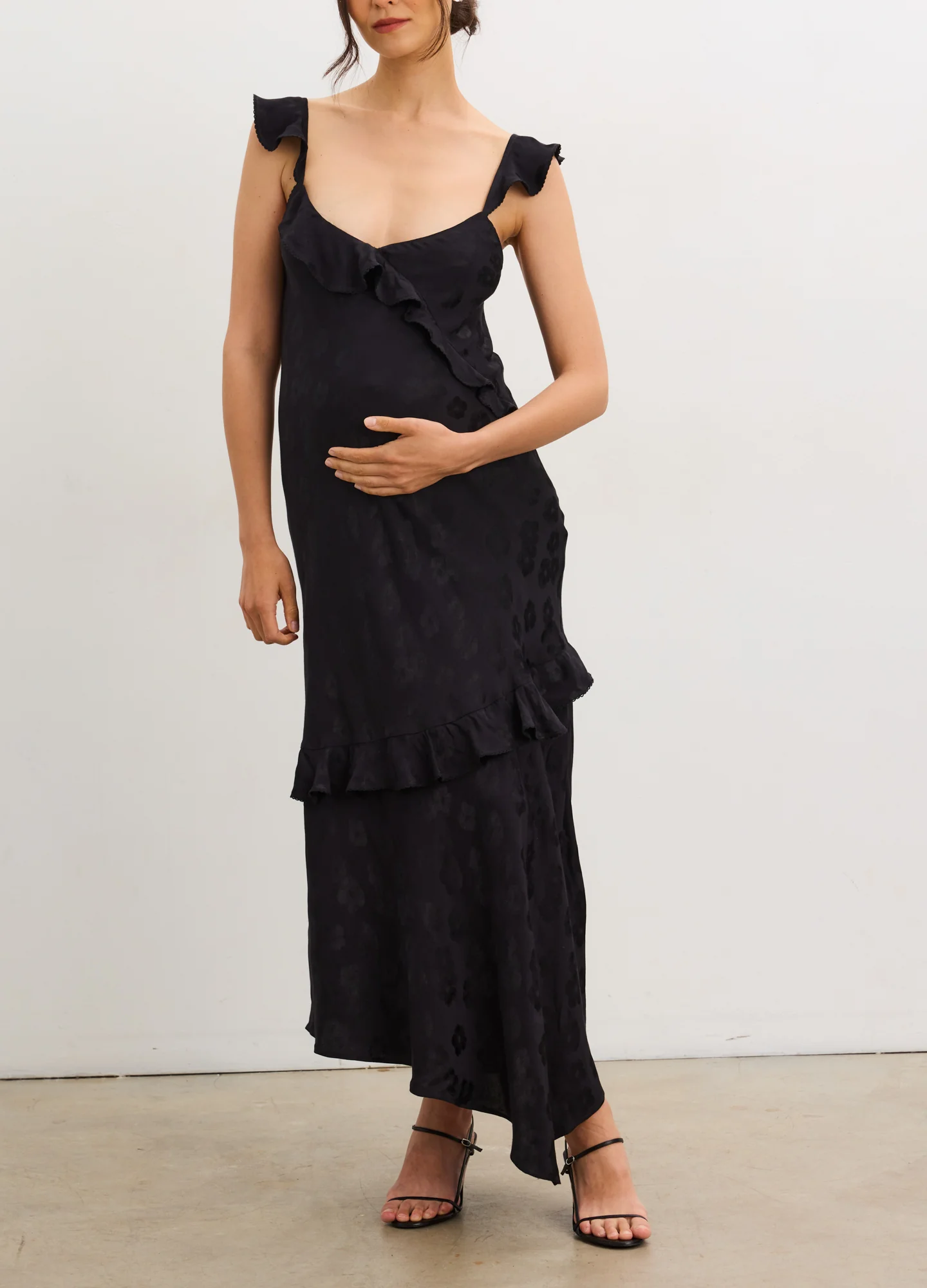 The Amelia Jacquard Bias Slip Dress