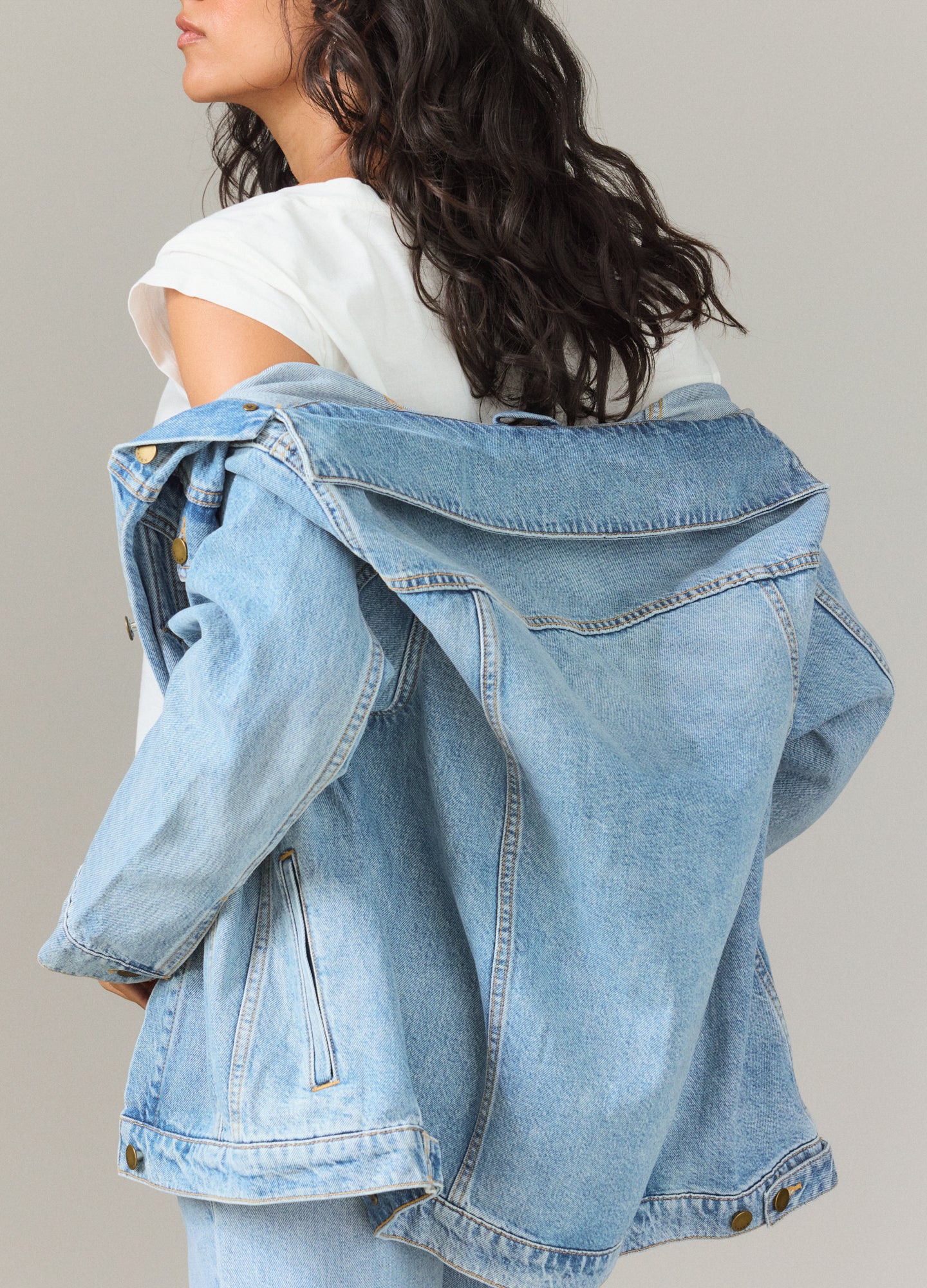 The Classic Maternity Jean Jacket - Image 4