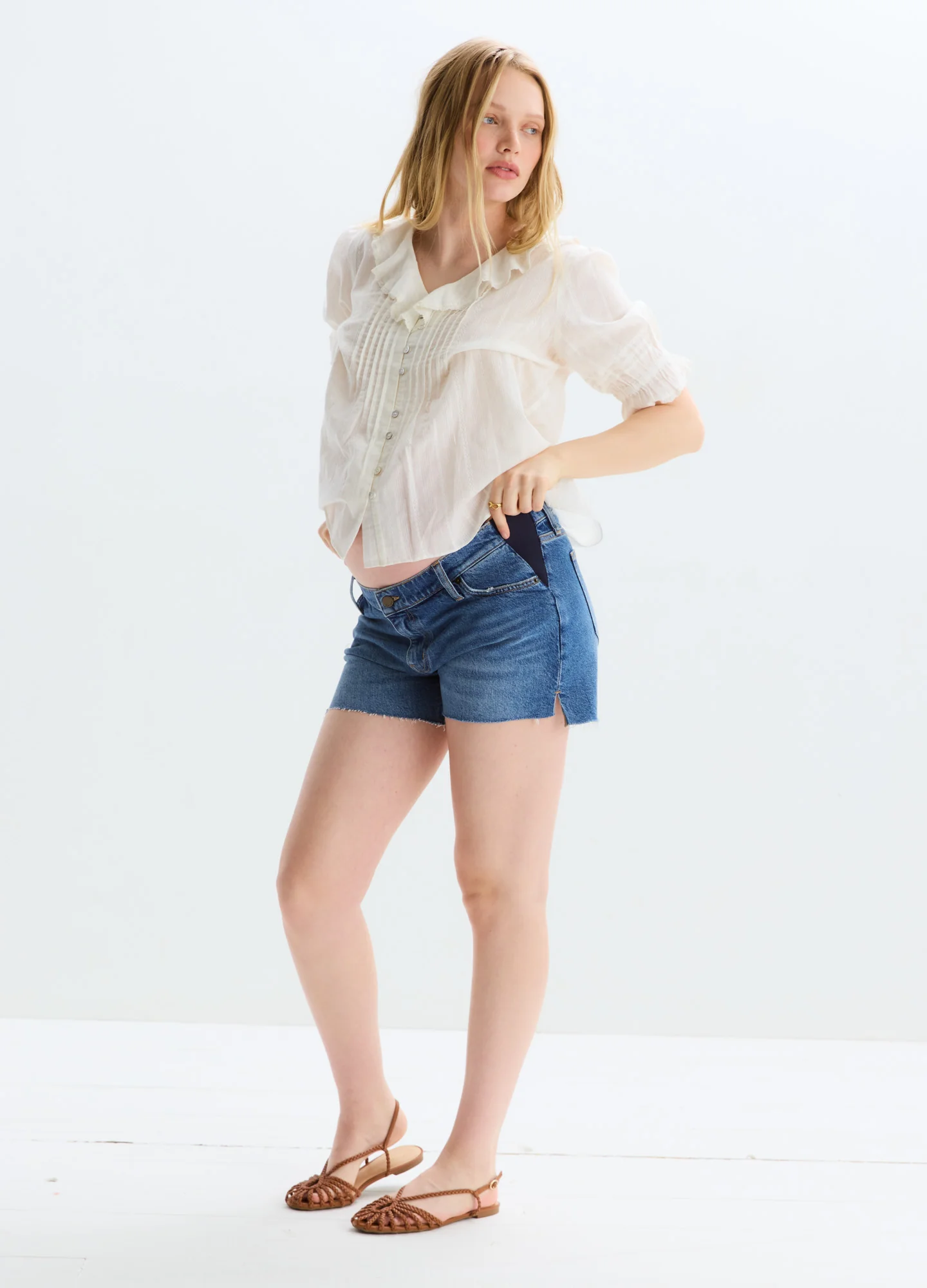 The Cut Off Maternity Short - Image 4