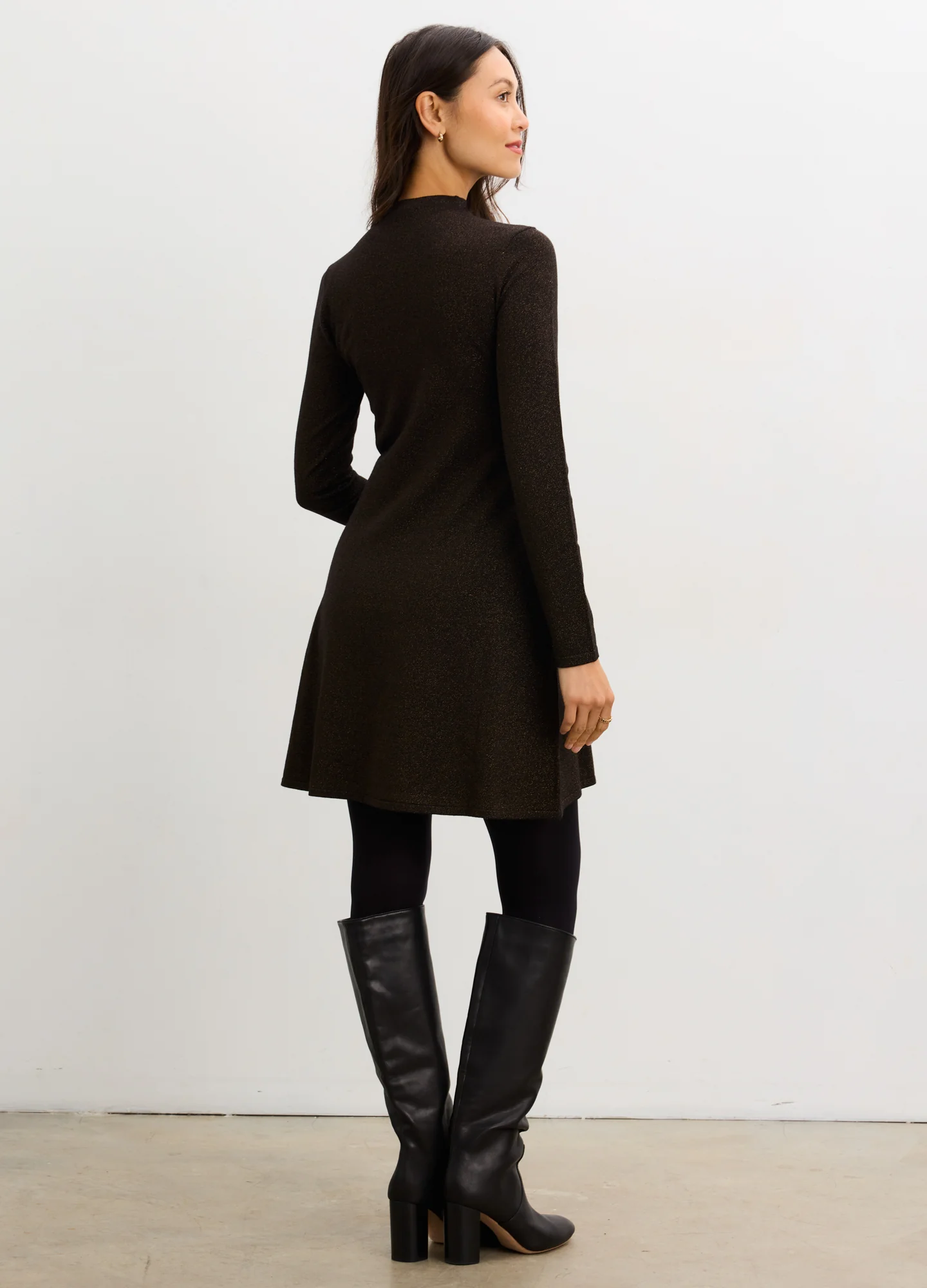 The Daniella Metallic Knit Mini Dress - Image 5