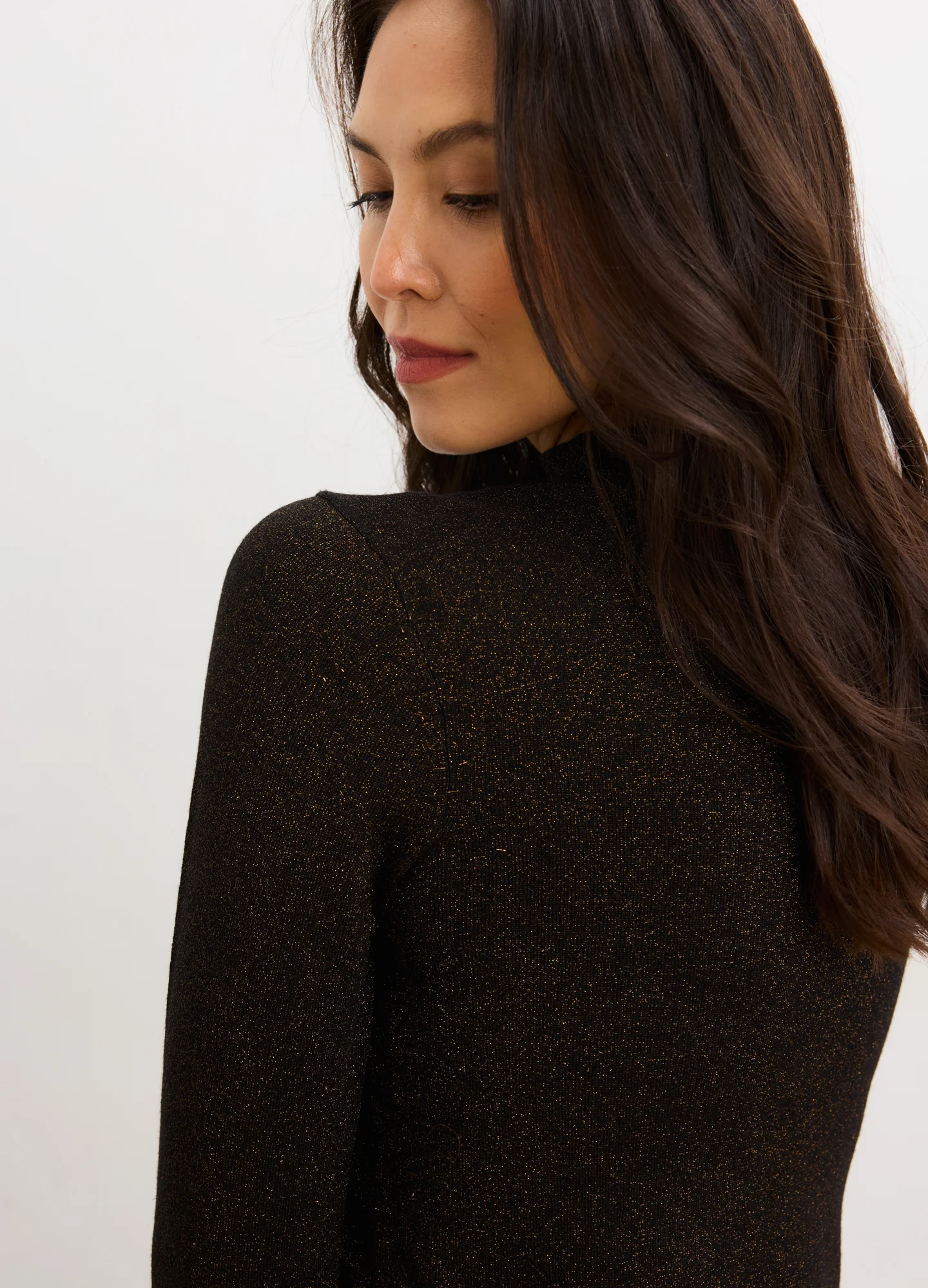 The Daniella Metallic Knit Mini Dress - Image 7