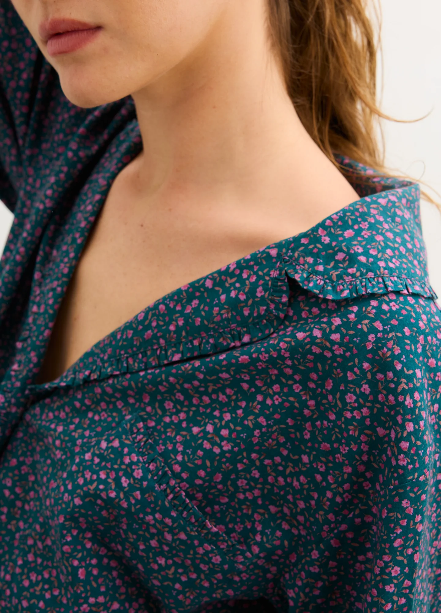 The Ruffle PJ Buttondown Top - Image 3
