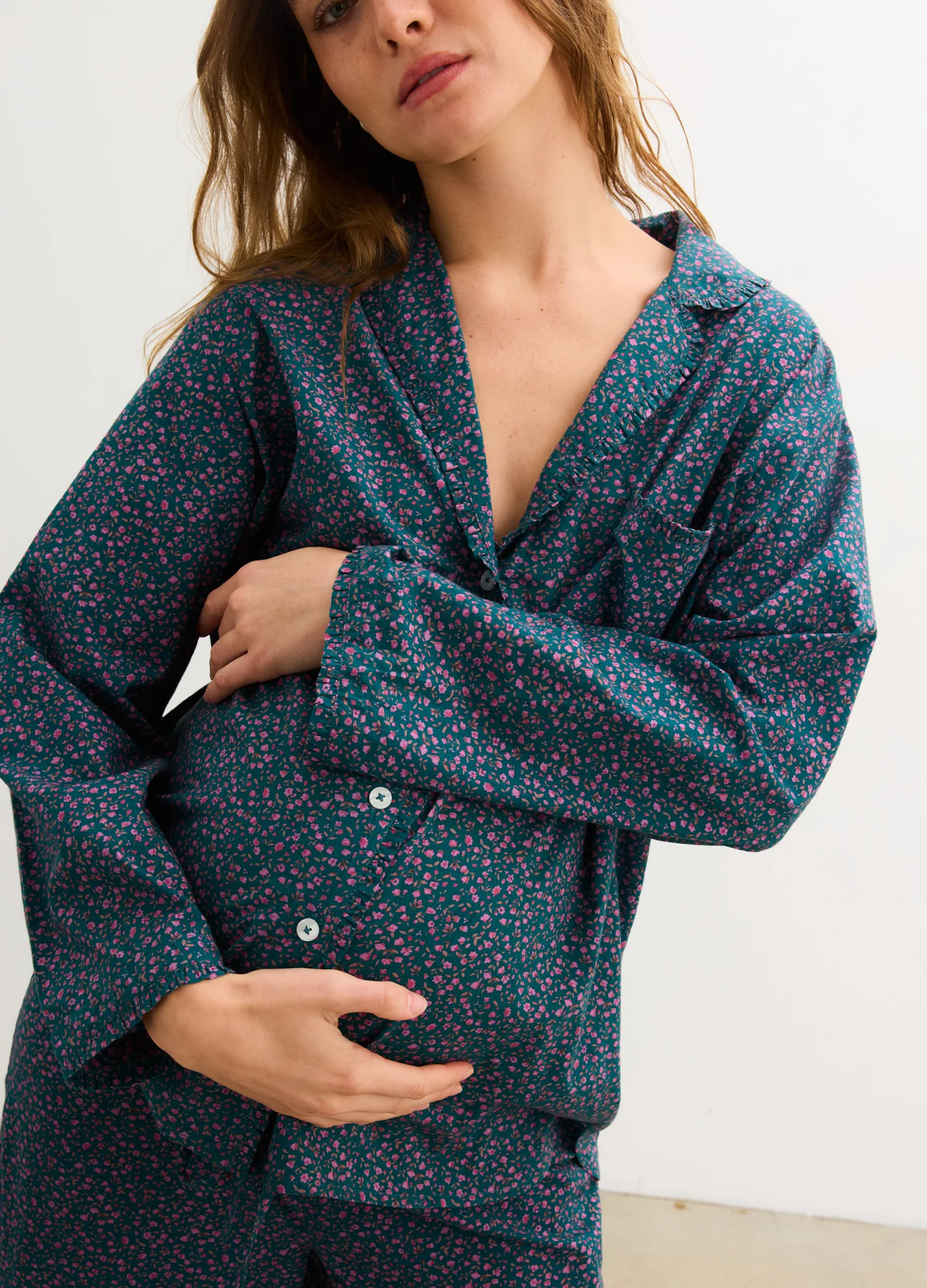The Ruffle PJ Buttondown Top - Image 4