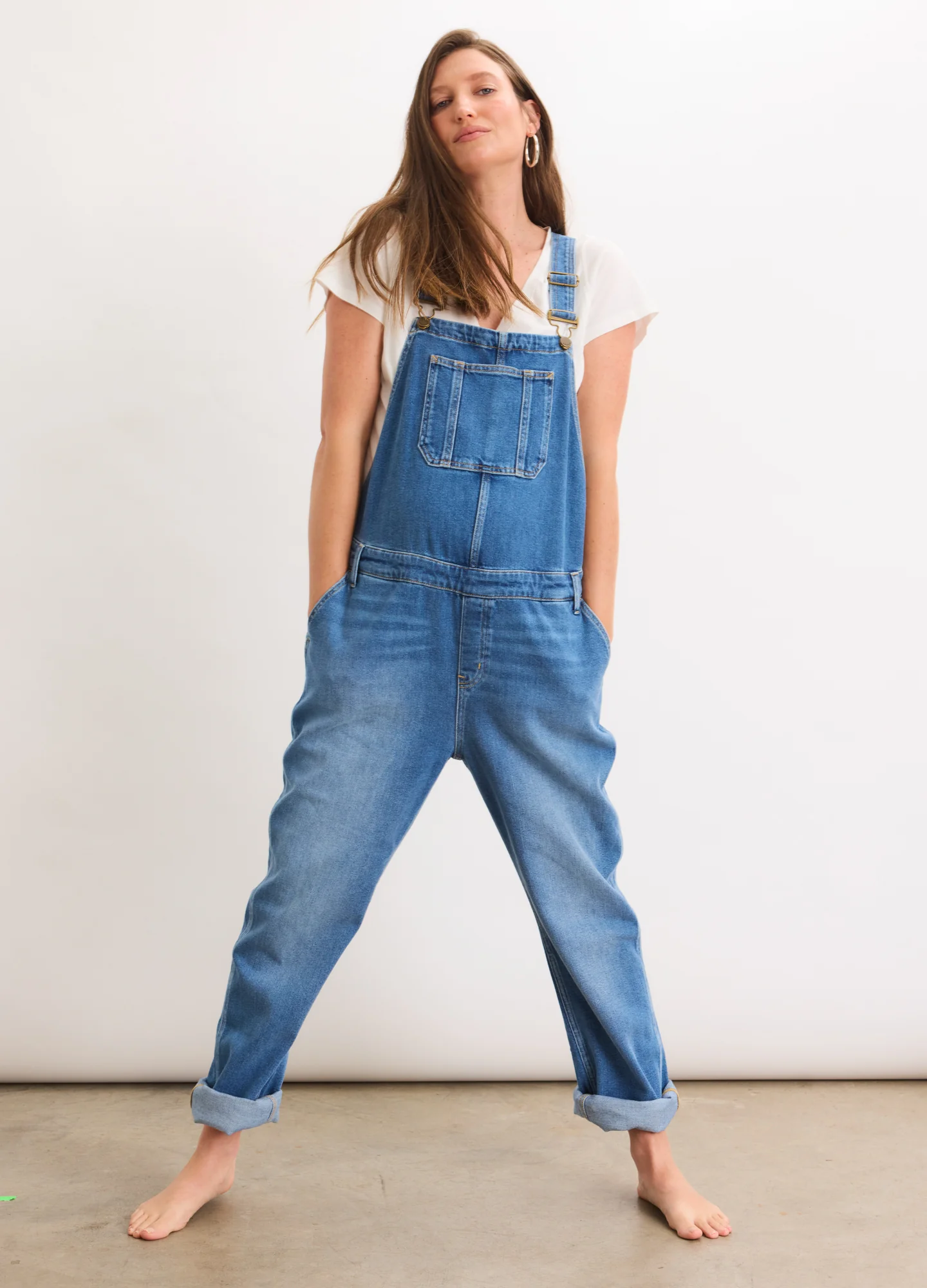 The Denim Maternity Overall - Image 5
