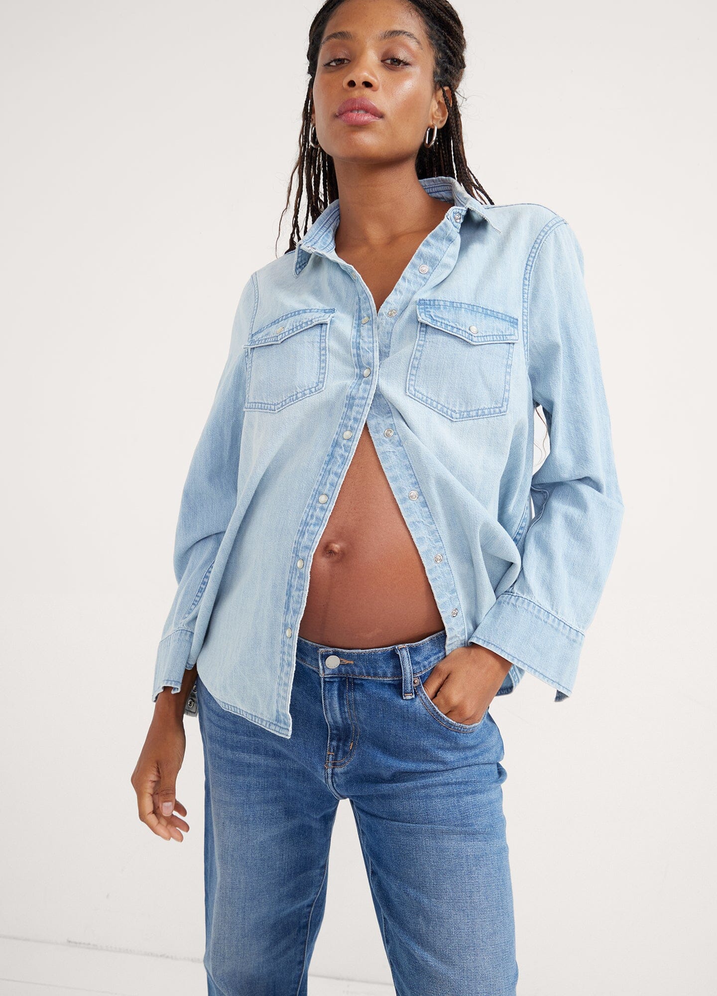 The Denim Maternity Shirt - Image 3