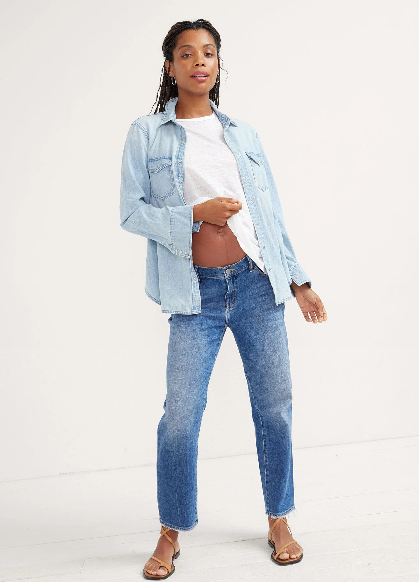 The Denim Maternity Shirt - Image 4