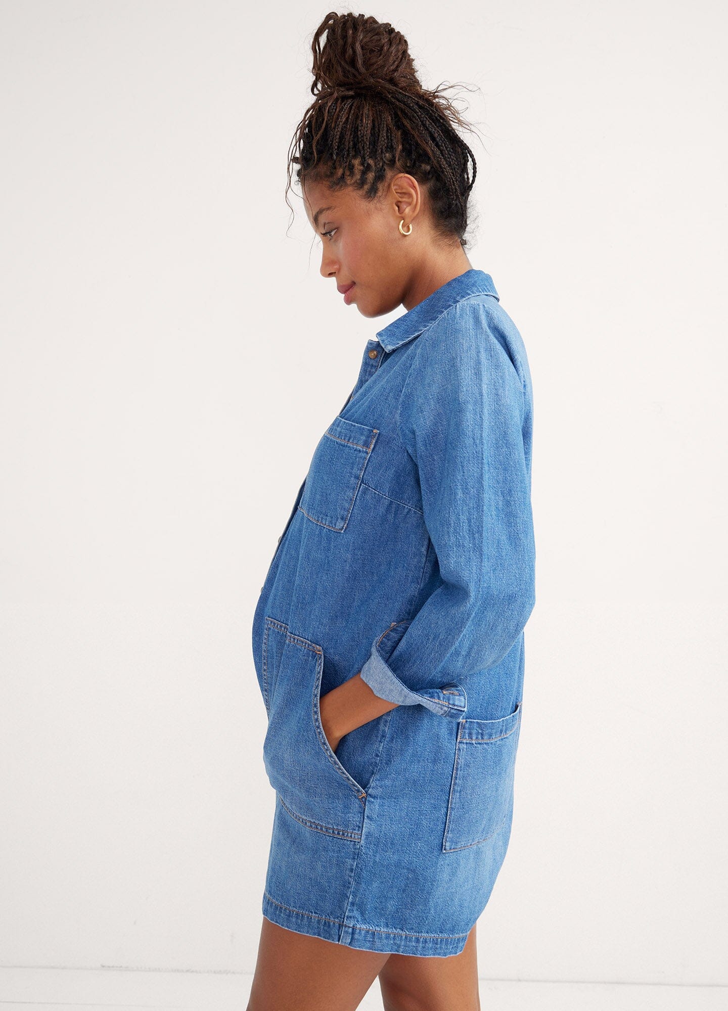 The Denim Utility Romper - Image 5