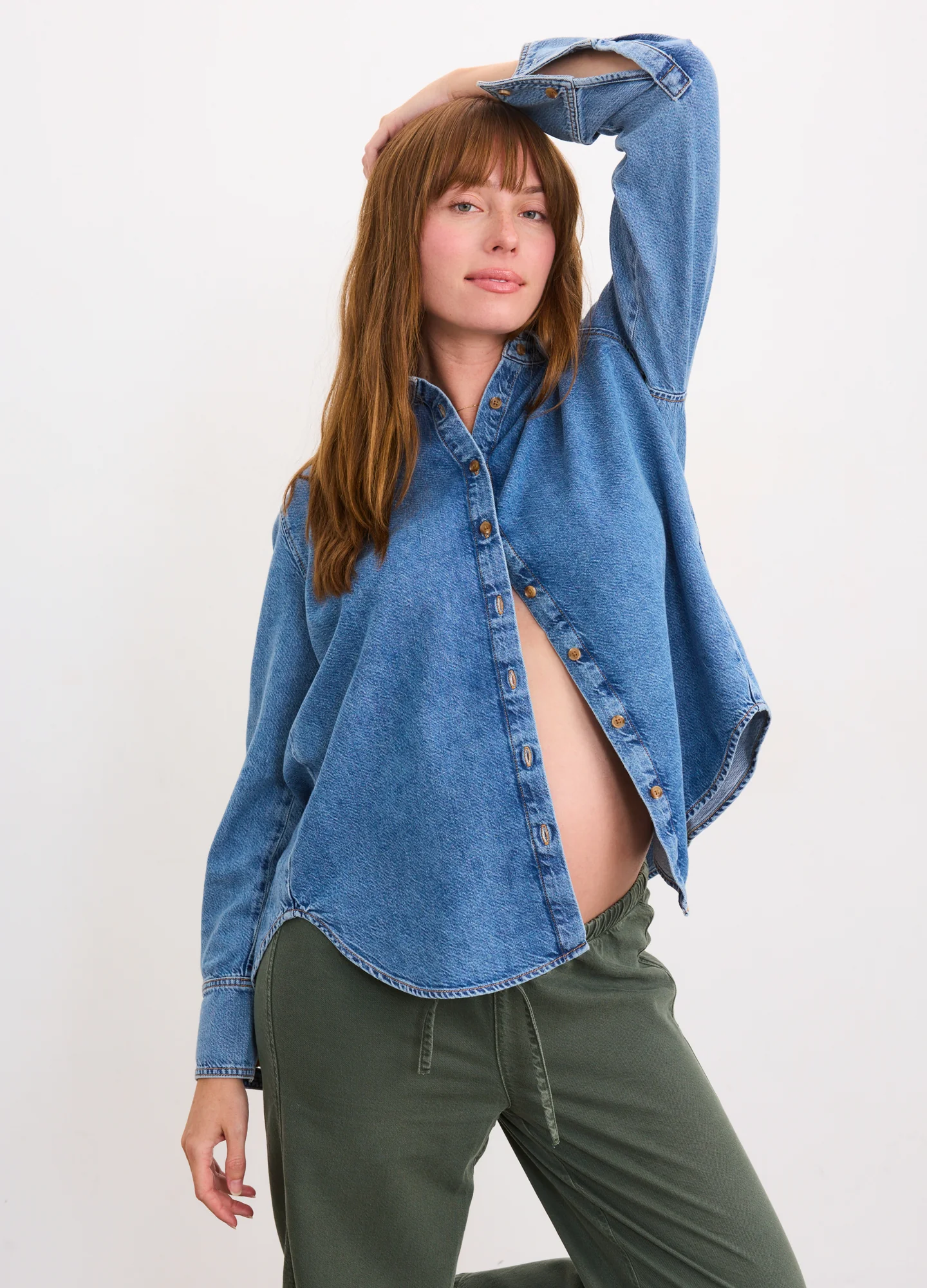 The Drapey Denim Boyfriend Shirt - Image 3
