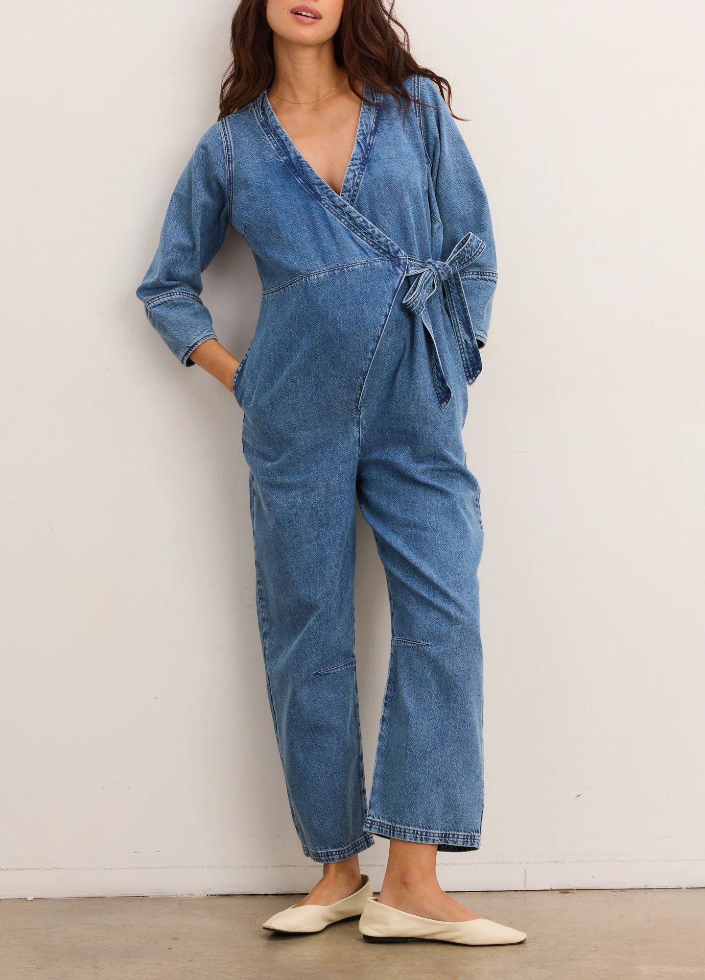 The Drapey Denim Easy-Nurse Jumpsuit - Image 3