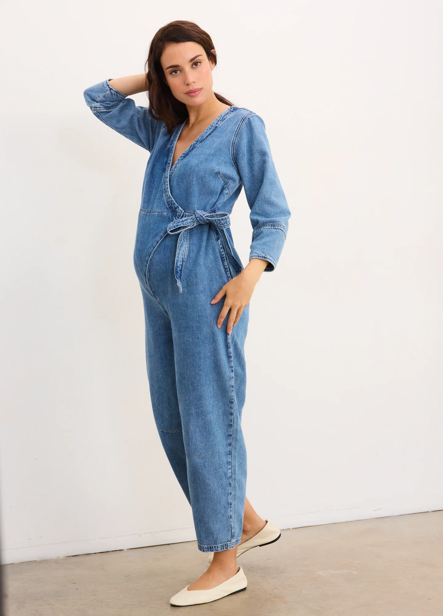 The Drapey Denim Easy-Nurse Jumpsuit - Image 4