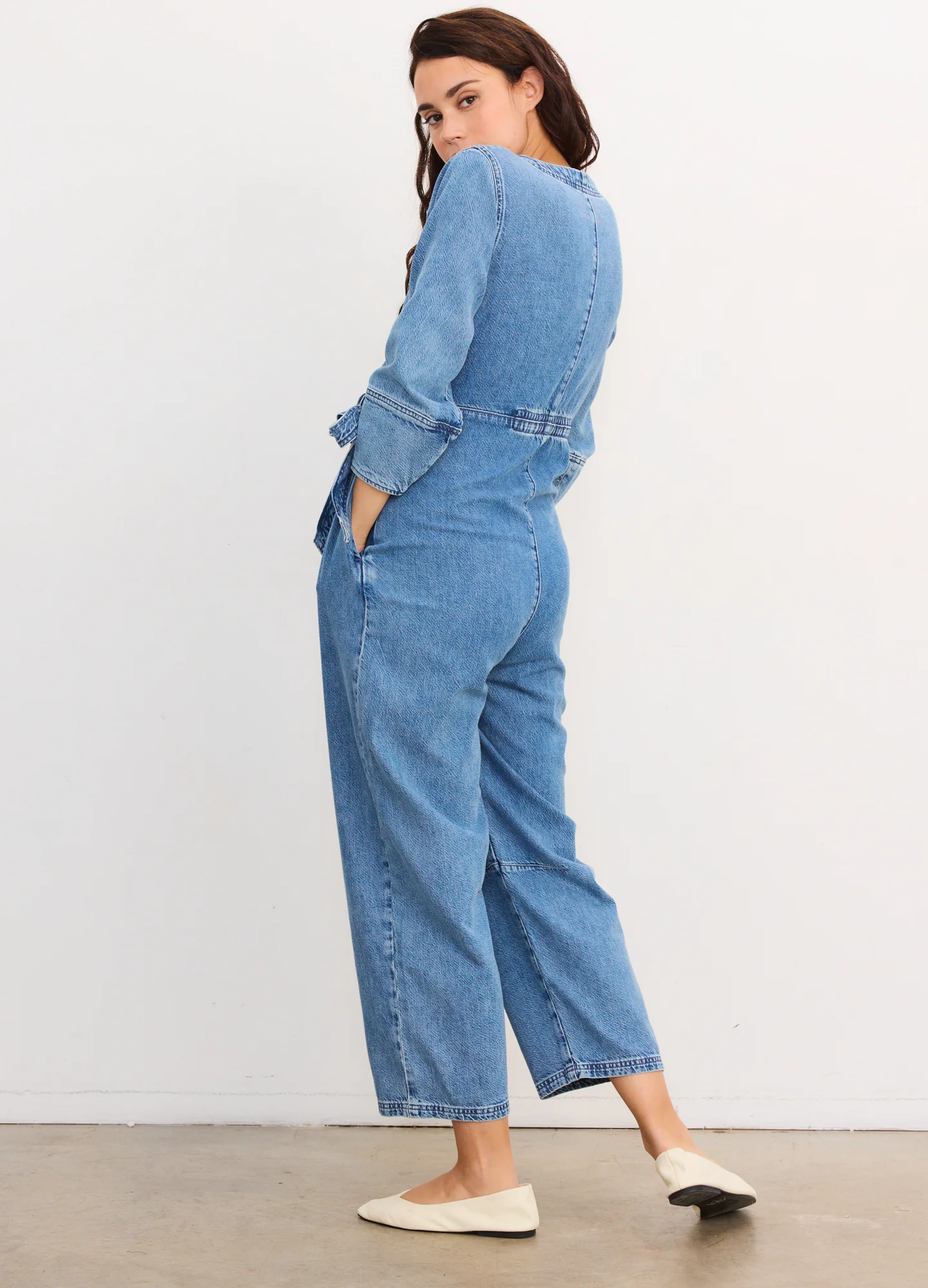 The Drapey Denim Easy-Nurse Jumpsuit - Image 6