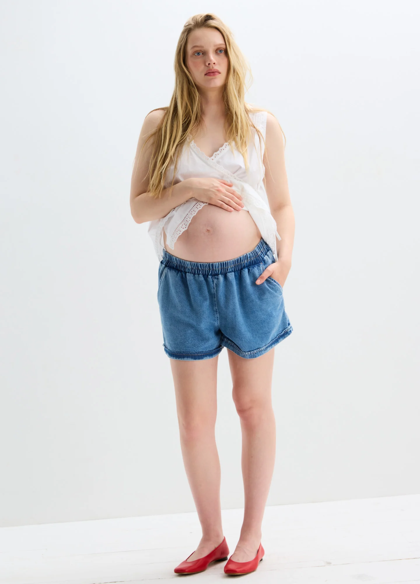 The Drapey Denim Short - Image 4