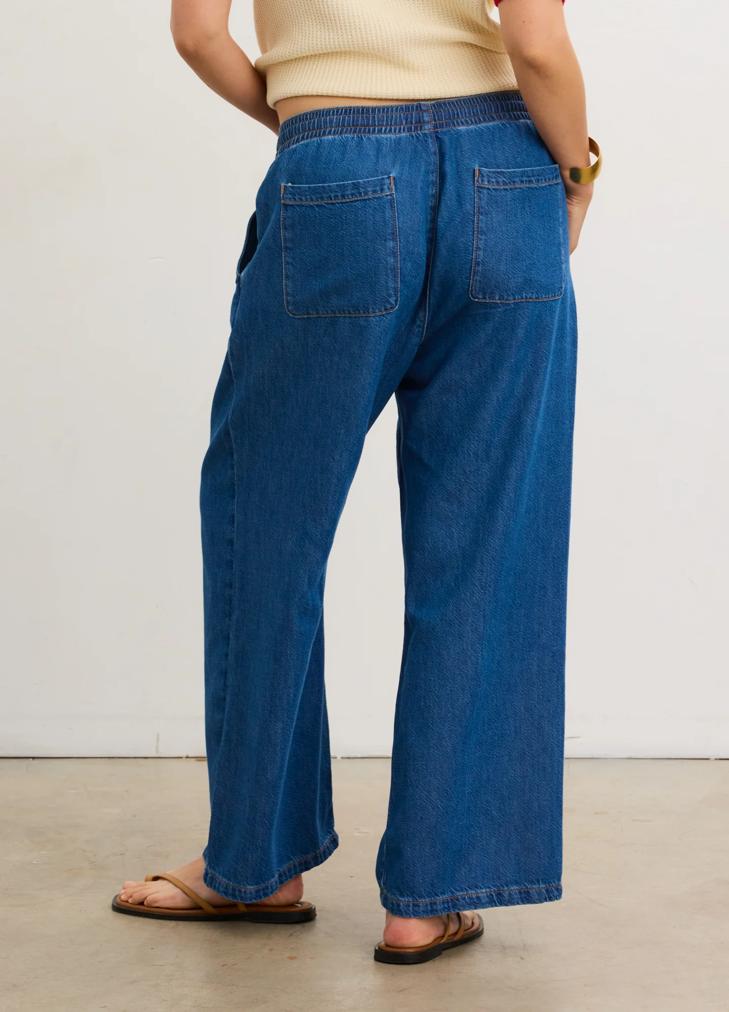 The Drapey Denim Wide Leg Pant - Image 5