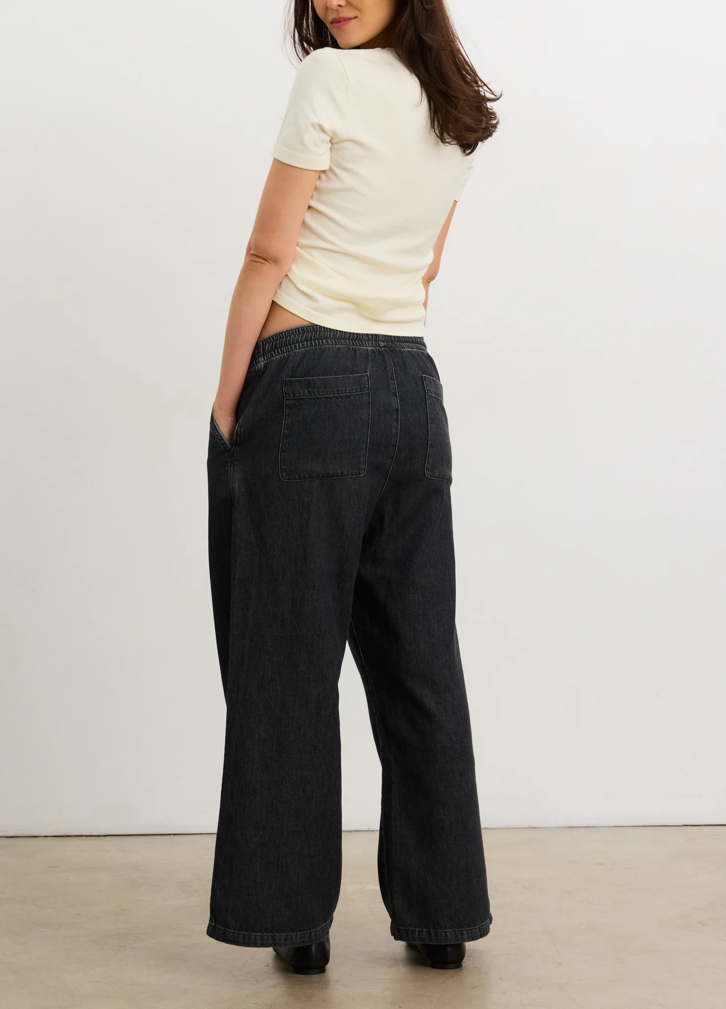 The Drapey Denim Wide Leg Pant - Image 4