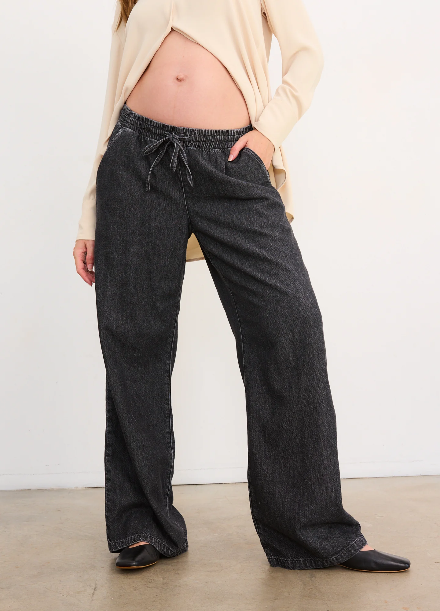 The Drapey Denim Wide Leg Pant - Image 6