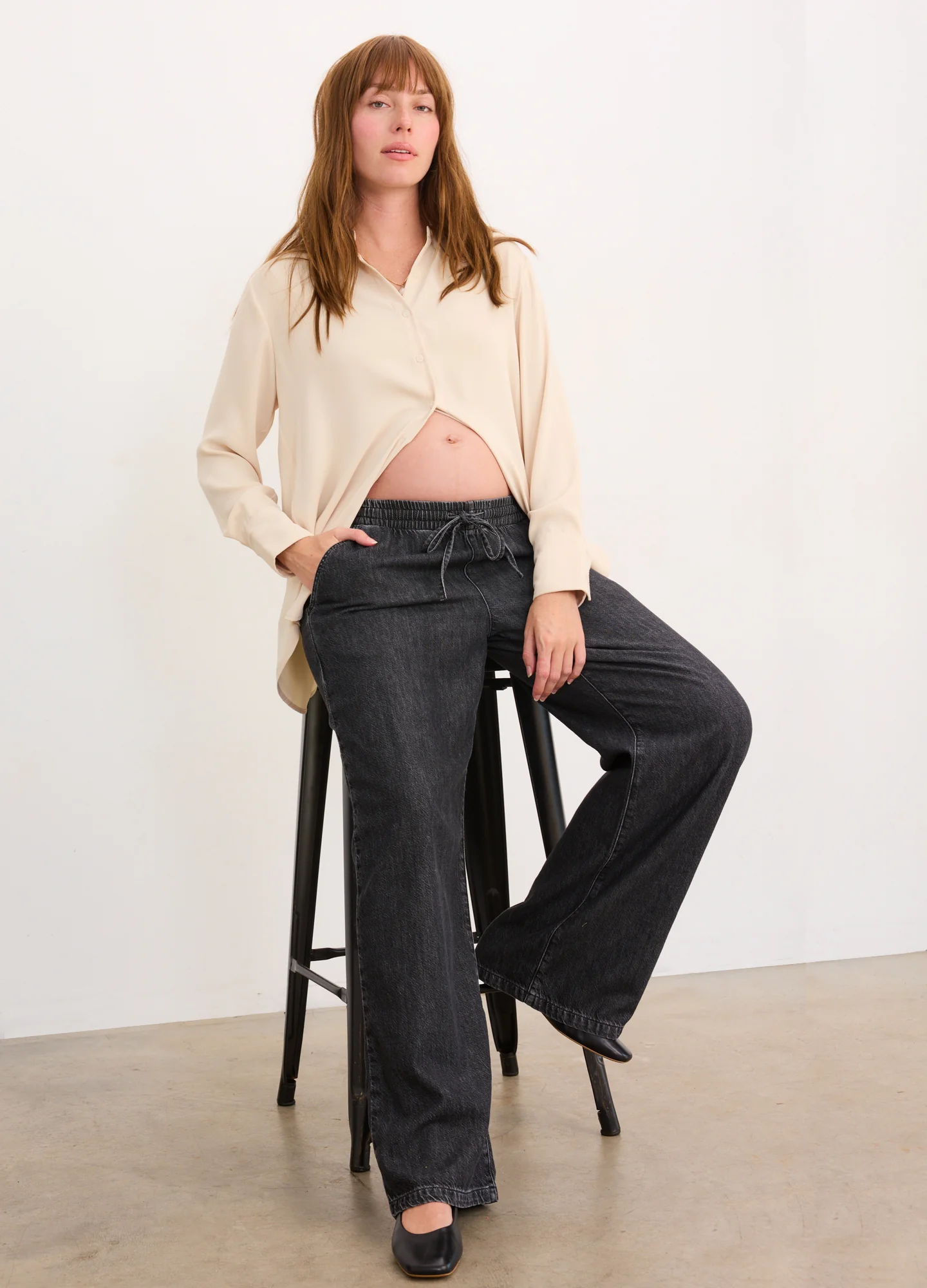 The Drapey Denim Wide Leg Pant - Image 7