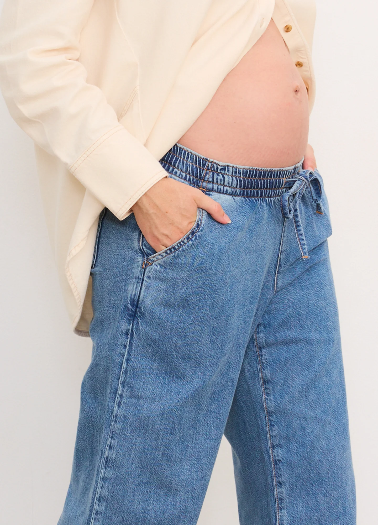 The Drapey Denim Wide Leg Pant - Image 3