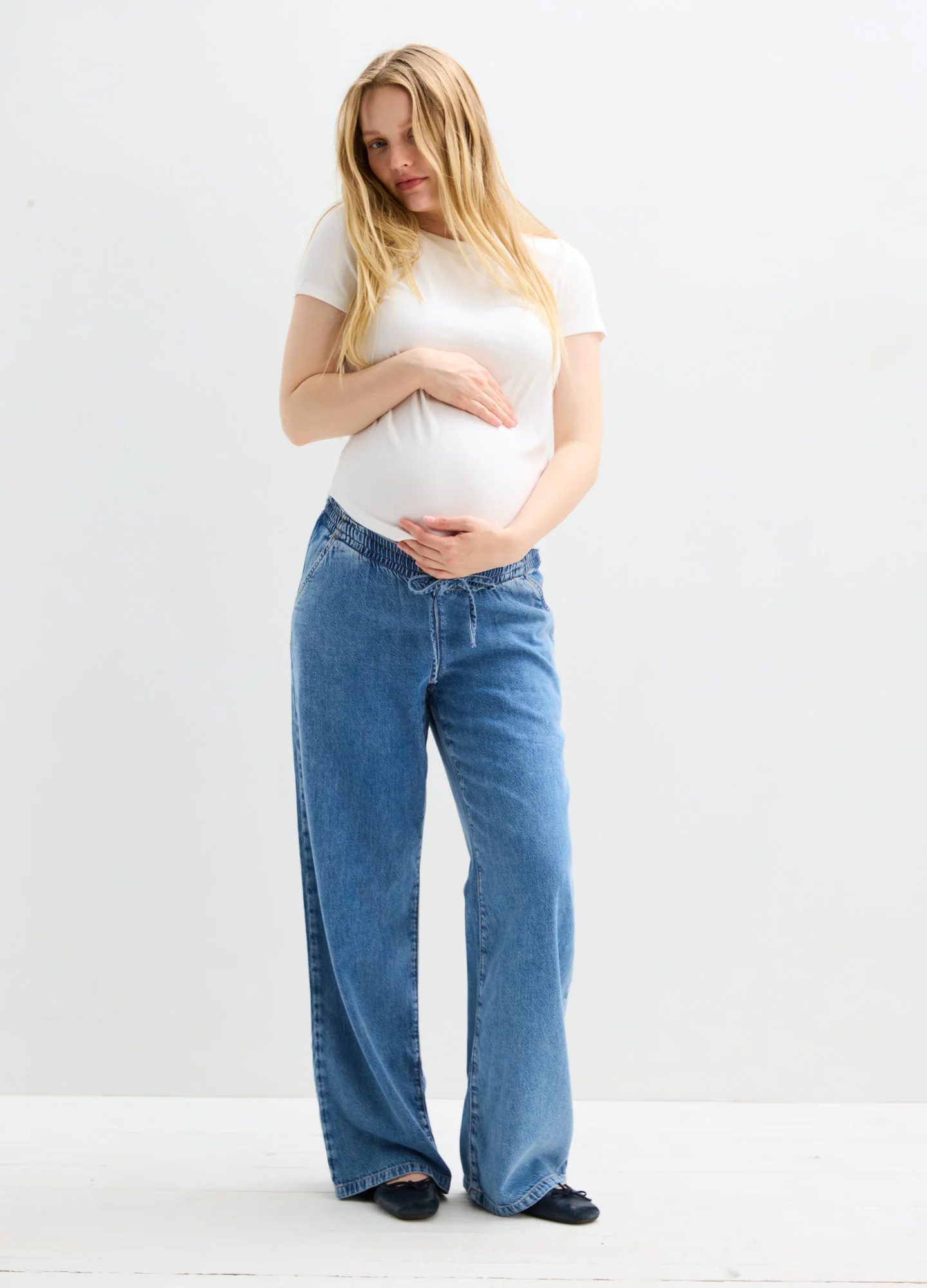 The Drapey Denim Wide Leg Pant - Image 4