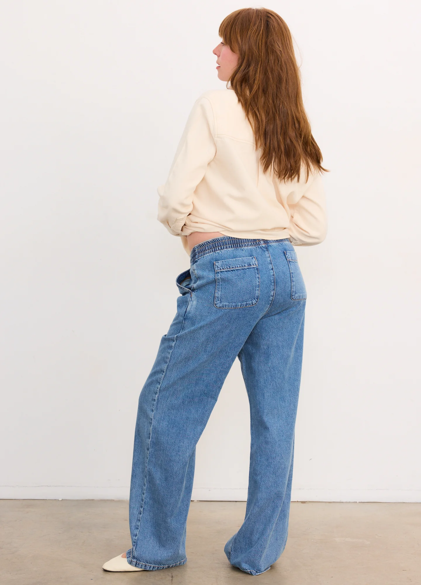 The Drapey Denim Wide Leg Pant - Image 5
