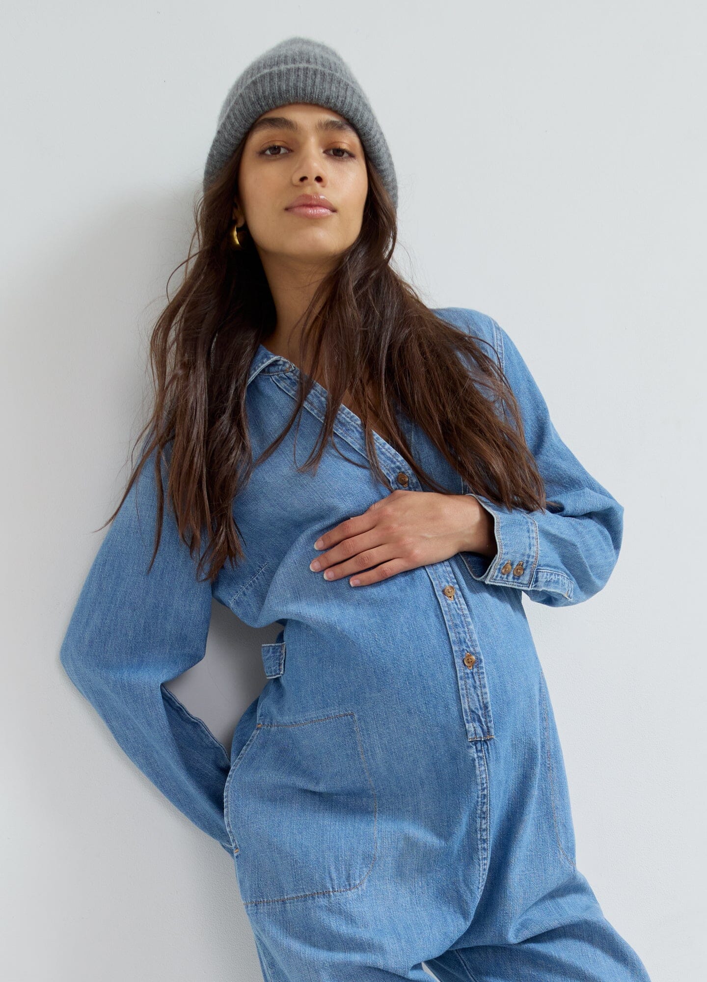The Everyday Nursing Denim Jumpsuit - Image 4