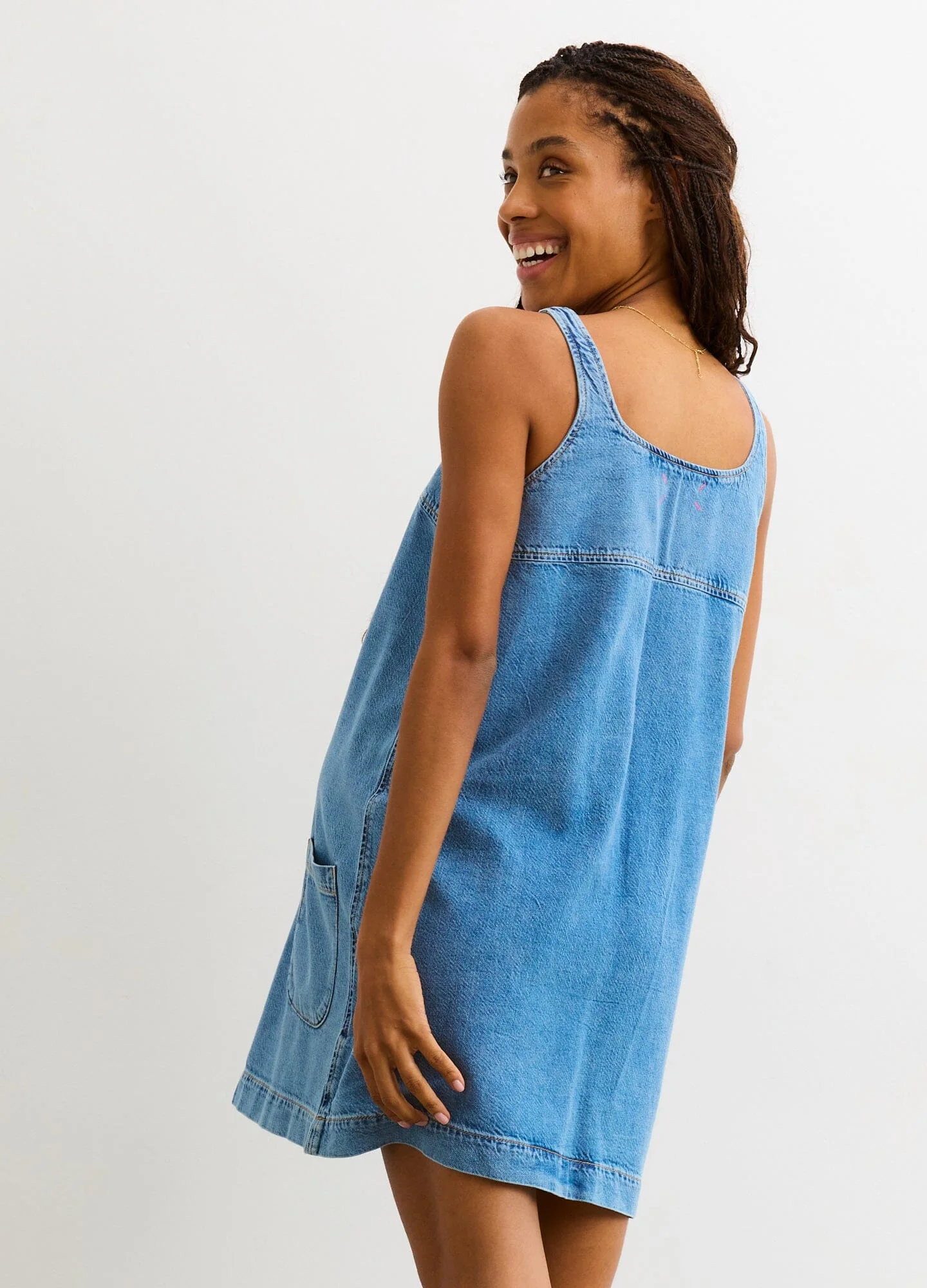 The Kiley Denim Mini Dress - Image 4