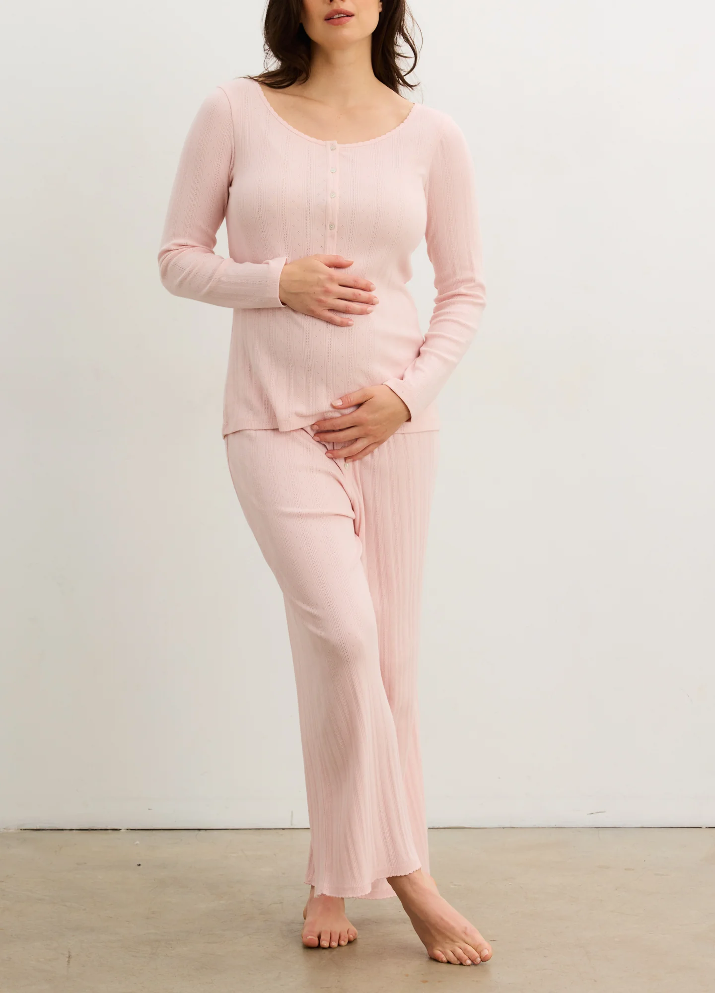 The Long Sleeve Pointelle Henley - Image 4
