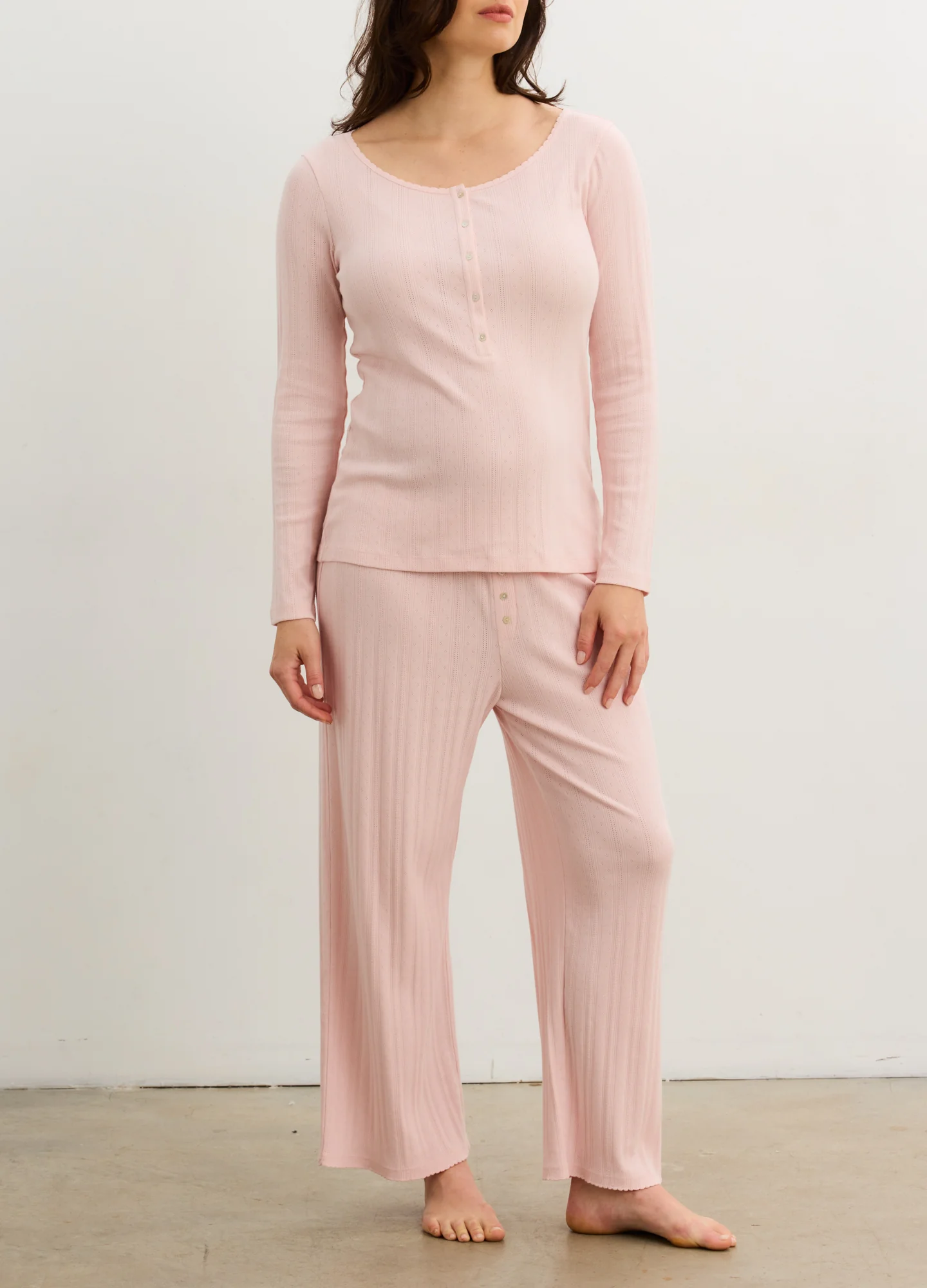 The Long Sleeve Pointelle Henley - Image 5