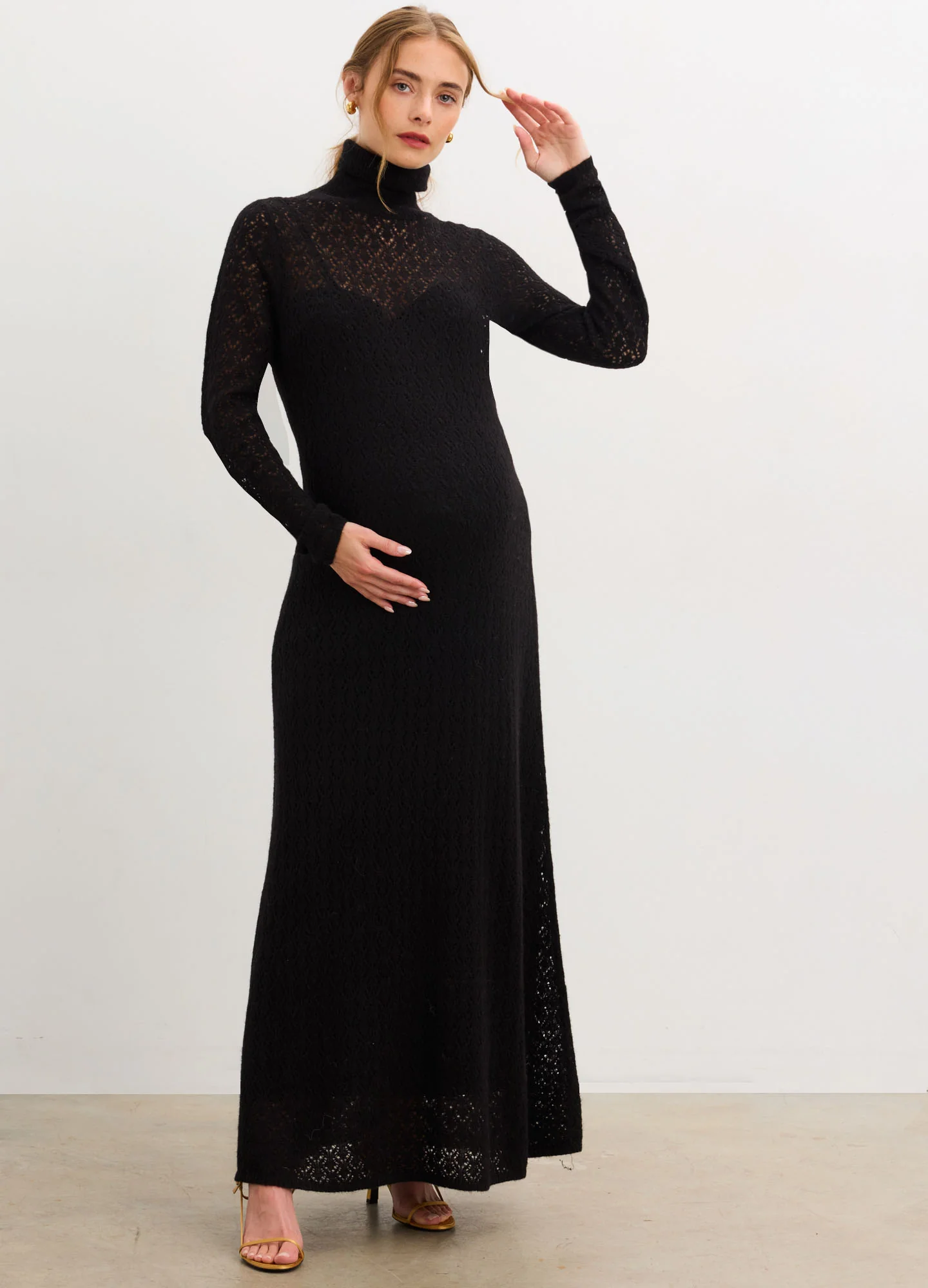 The Luella Knit Pointelle Dress - Image 4