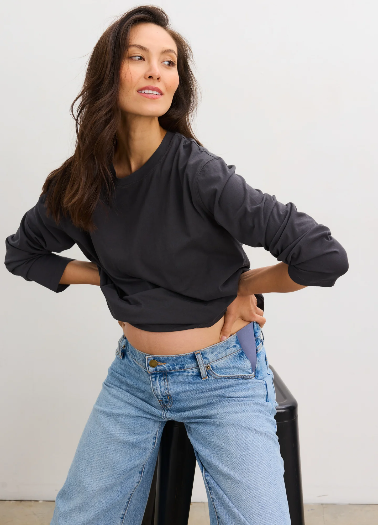 The Washed Cotton Long Sleeve Tshirt - Image 4