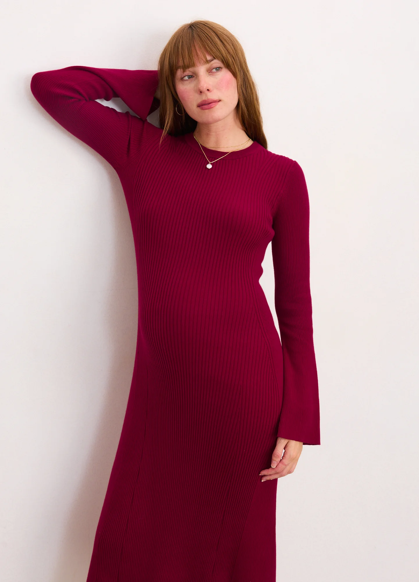 The Odette Ribbed Midi Dress