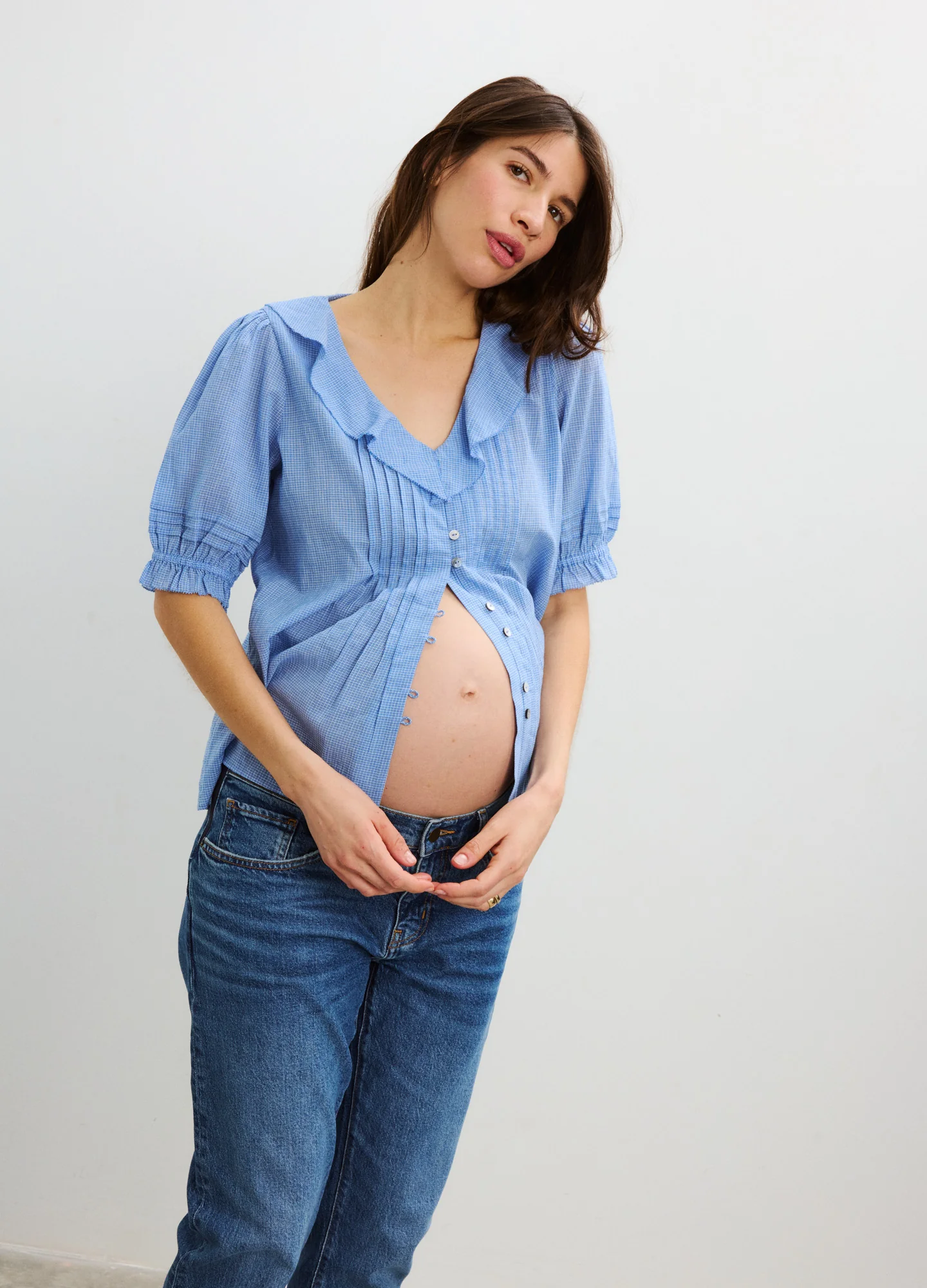 The Plaid Lou Lou Nursing Blouse