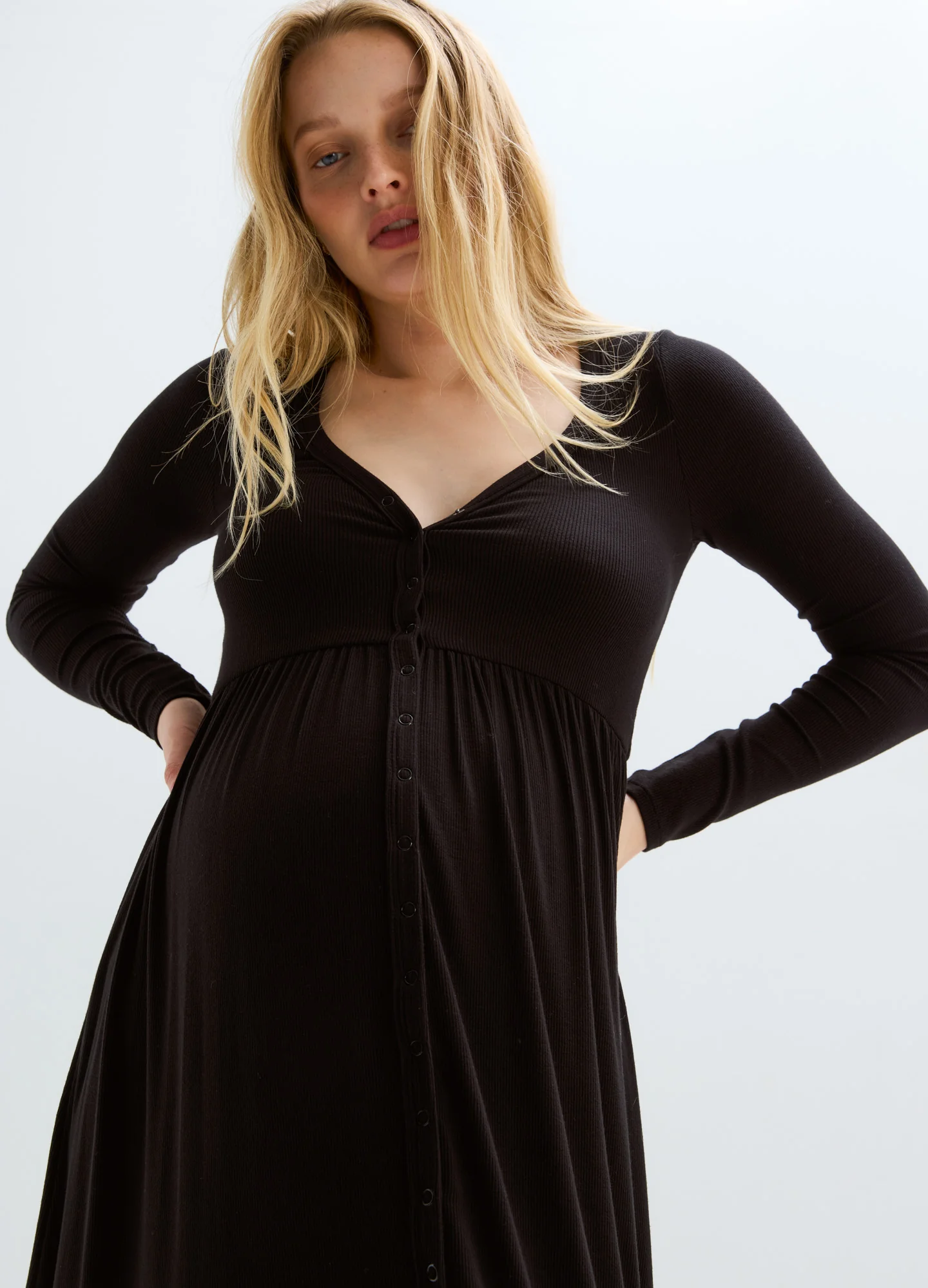The Softest Rib Nursing Dress - Image 3