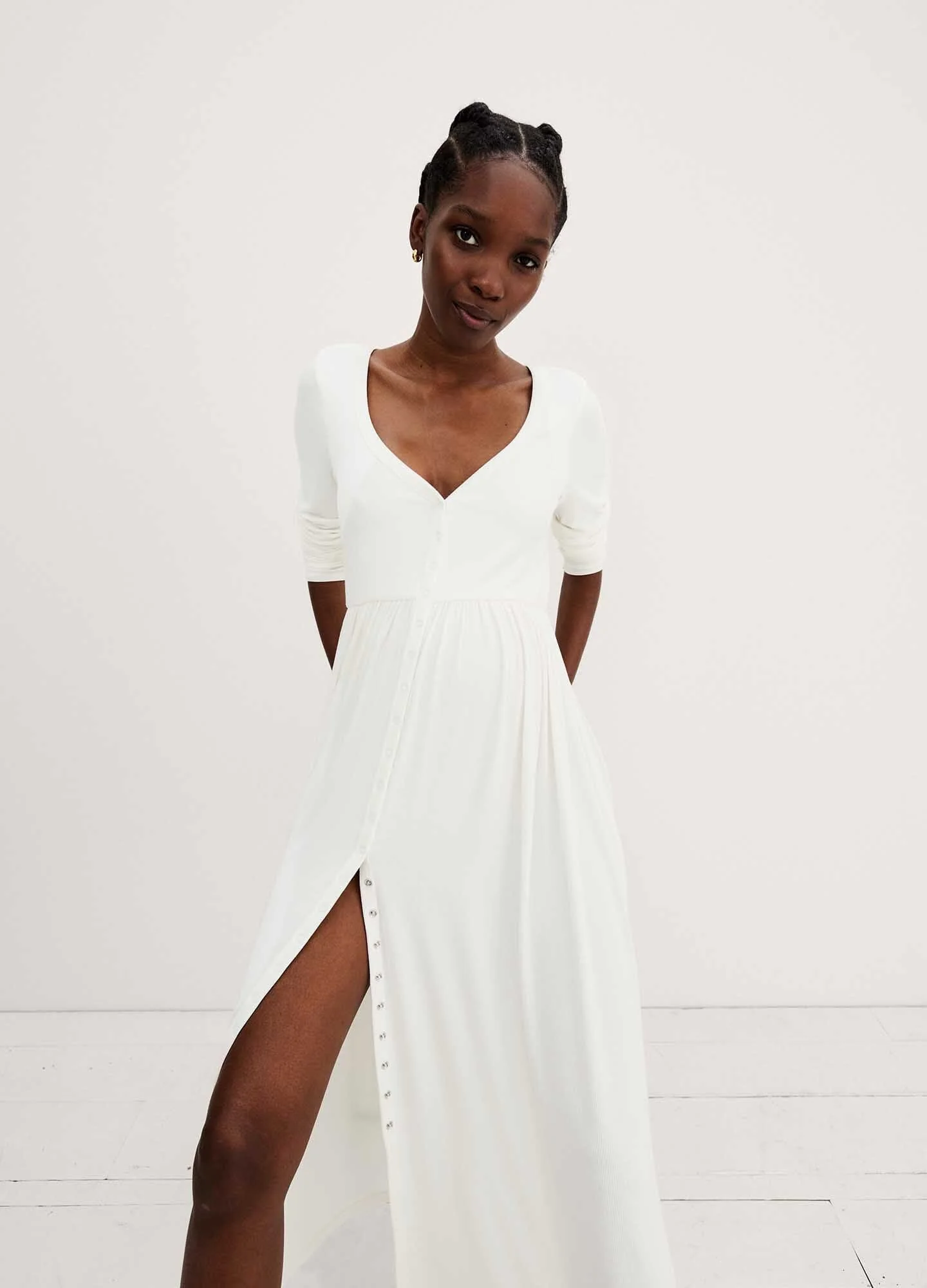 The Softest Rib Nursing Dress - Image 5