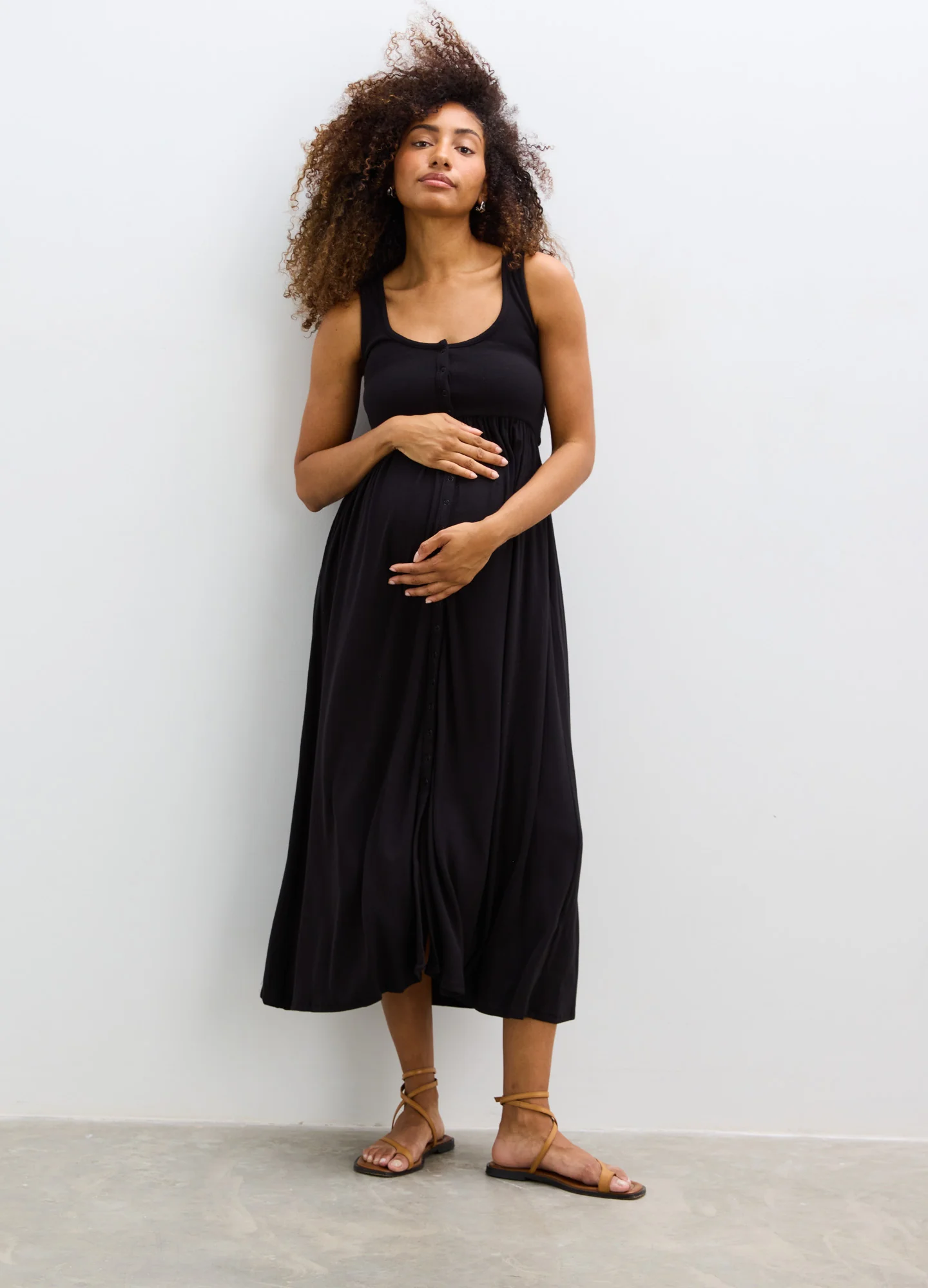 The Softest Rib Nursing Tank Dress