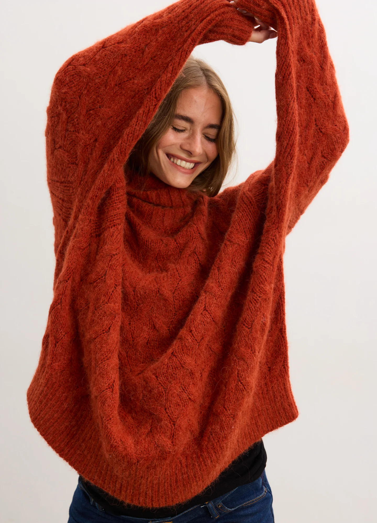 The Sophie Alpaca Cable Turtleneck