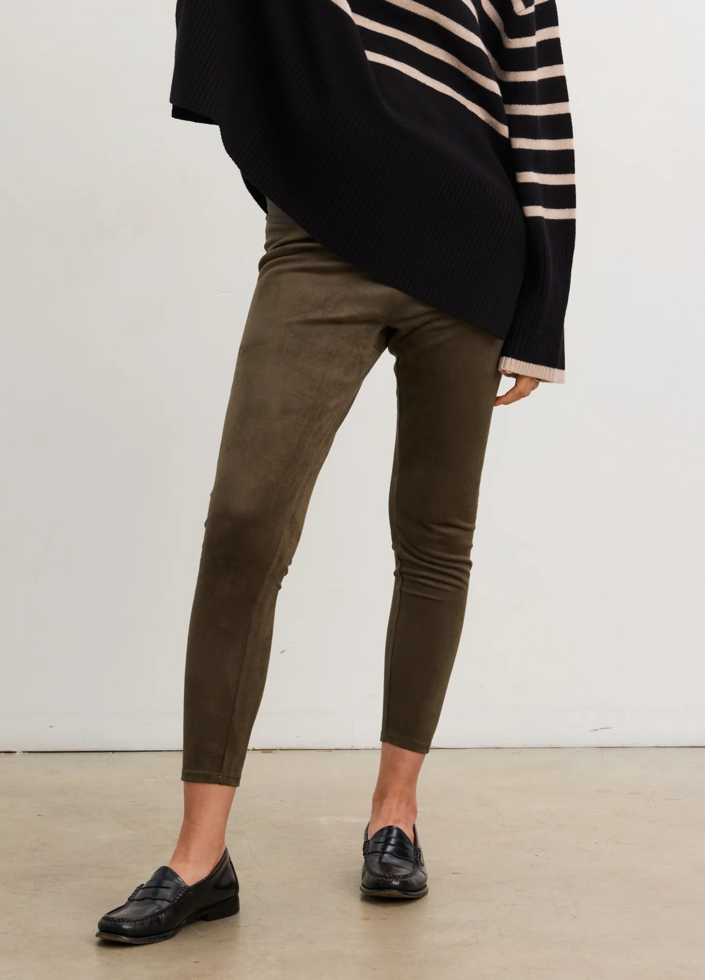 The Vegan Stretch Suede Before, During, And After Legging - Image 5